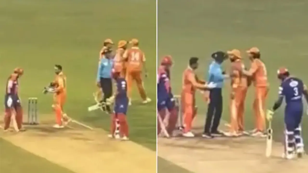 Gambhir vs Sreesanth: A new video emerges from the Legends League Cricket's eliminator (WATCH) Gambhir vs Sreesanth: A new video emerges from the Legends League Cricket's eliminator (WATCH)