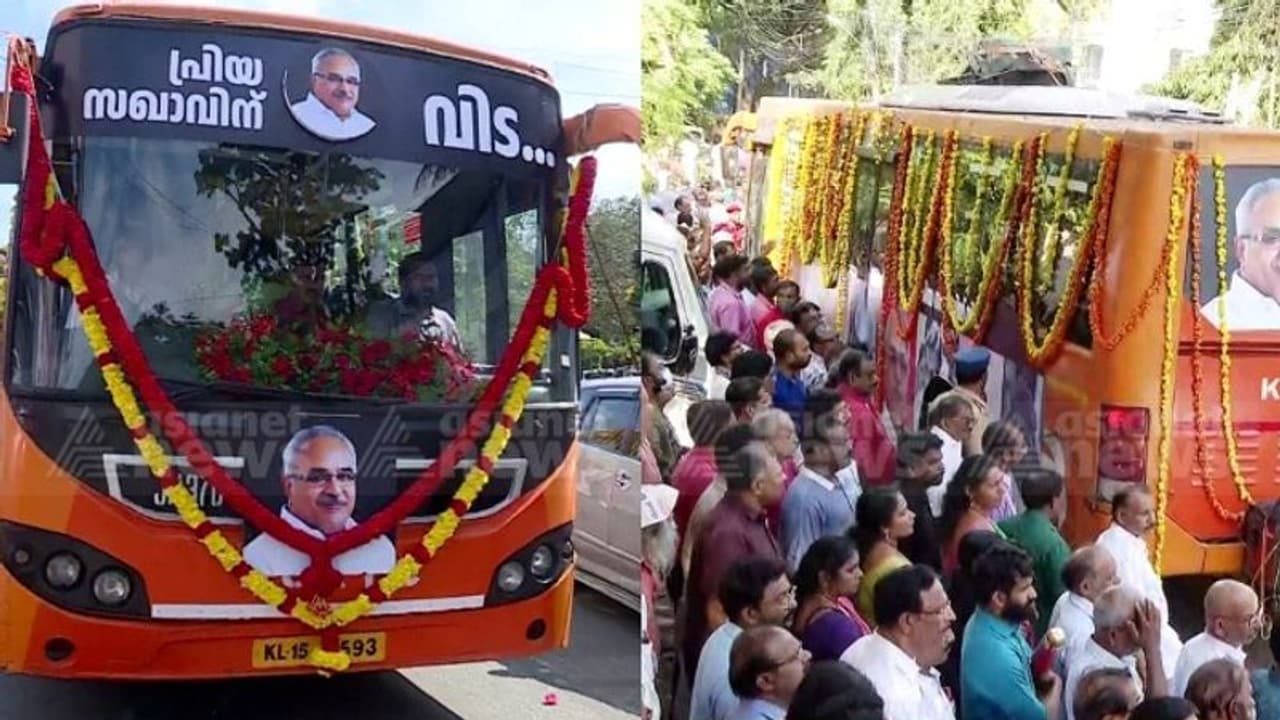 കനലോര്മ്മയായി കാനം: തലസ്ഥാനത്തോട് അവസാന യാത്ര പറഞ്ഞു, വിലാപയാത്രയായി കോട്ടയത്തേക്ക് കനലോര്മ്മയായി കാനം: തലസ്ഥാനത്തോട് അവസാന യാത്ര പറഞ്ഞു, വിലാപയാത്രയായി കോട്ടയത്തേക്ക്