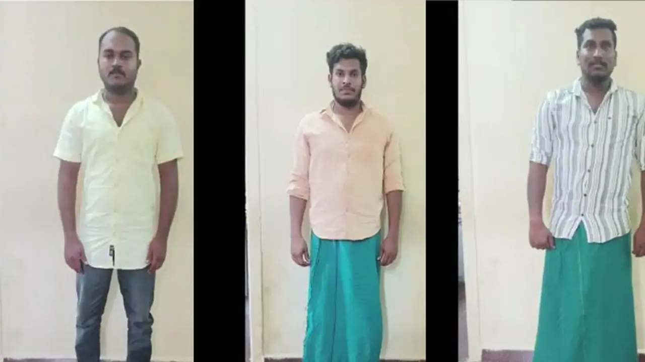 தனியார் பள்ளி ஆசிரியரை நிர்வாணமாக படம் எடுத்து பணம் கேட்டு மிரட்டல்; திருப்பூரில் 3 பேர் அதிரடி கைது தனியார் பள்ளி ஆசிரியரை நிர்வாணமாக படம் எடுத்து பணம் கேட்டு மிரட்டல்; திருப்பூரில் 3 பேர் அதிரடி கைது