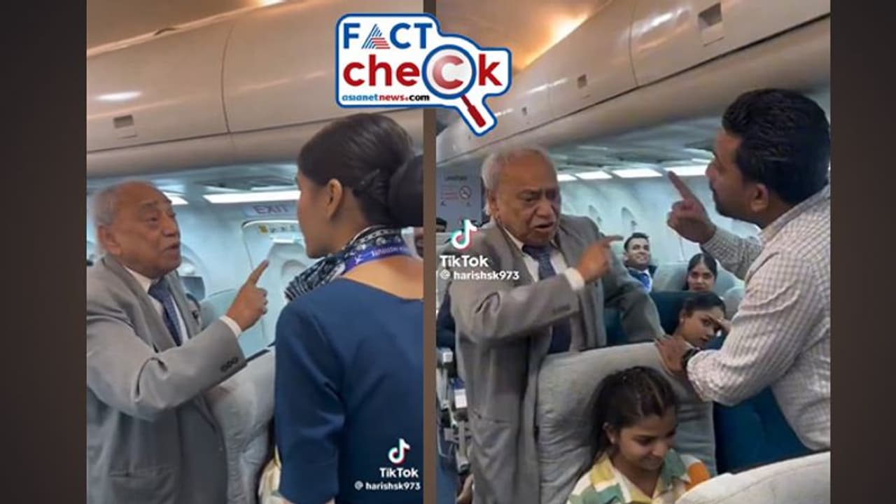 വിമാനത്തില്‍ വൃദ്ധനുമായി പൊരിഞ്ഞ തര്‍ക്കം, അടിയുടെ വക്കോളം, ഇടപെട്ട് എയര്‍ഹോസ്റ്റസ്; വീഡിയോയില്‍ ട്വിസ്റ്റ്