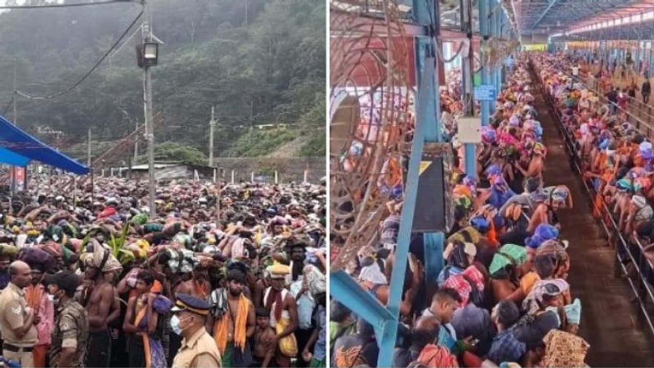 12 மணி நேரம் காத்திருந்த பக்தர்கள்.. சபரிமலையில் தரிசன நேரம் நீட்டிப்பு.. 12 மணி நேரம் காத்திருந்த பக்தர்கள்.. சபரிமலையில் தரிசன நேரம் நீட்டிப்பு..