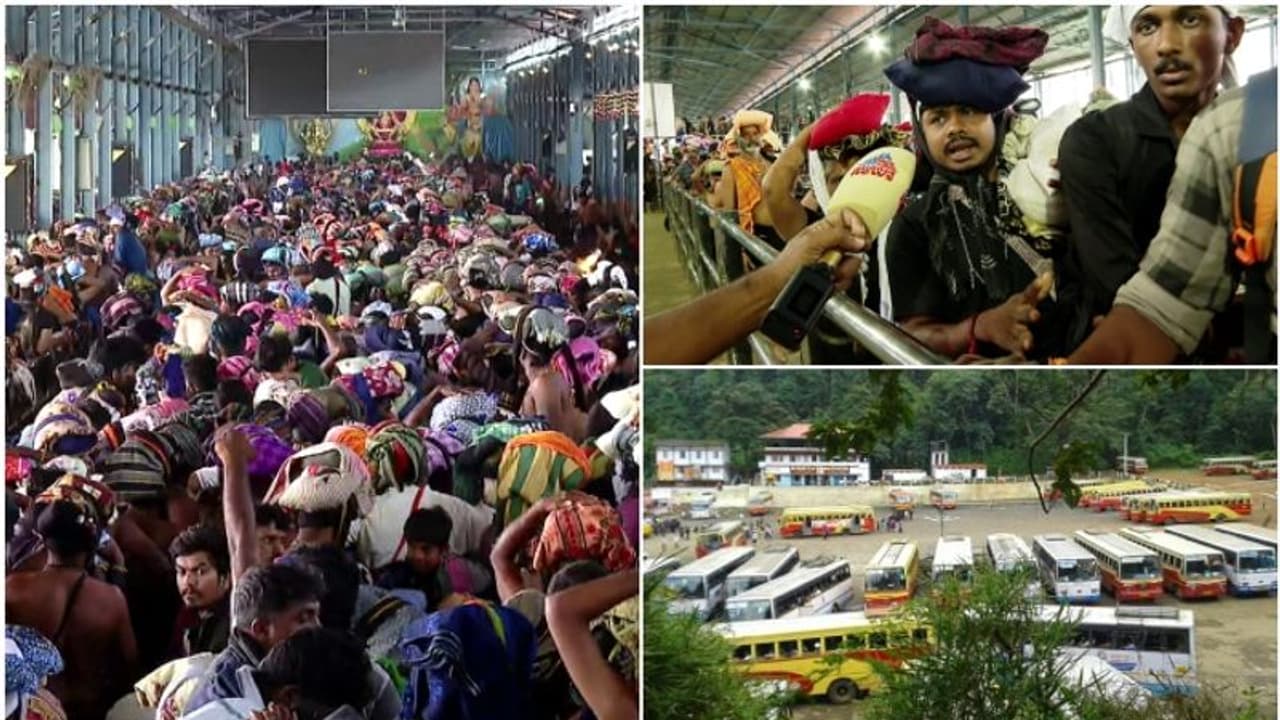 ശബരിമല തീർത്ഥാടകർക്ക് ദുരിതം, കെഎസ്ആർടിസി ബസുകൾ പമ്പയിൽ പിടിച്ചിടുന്നു 