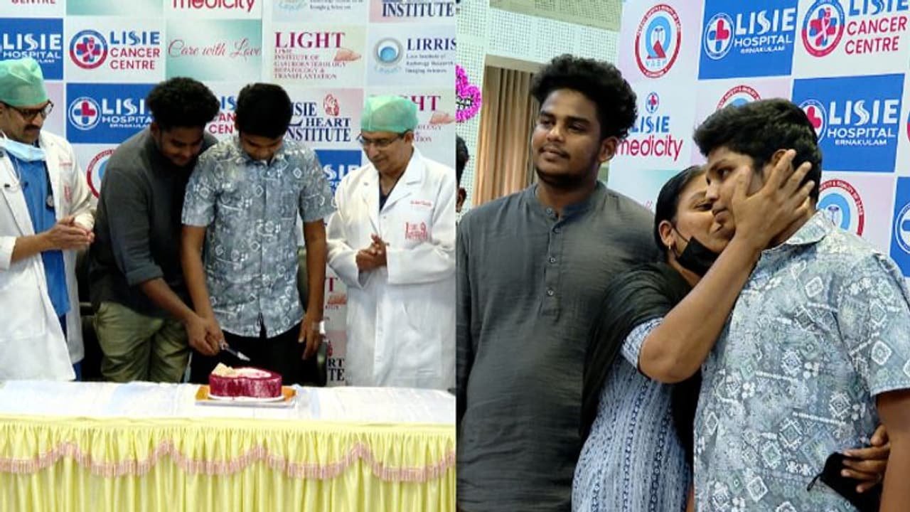 തുടിക്കുന്ന ഹൃദയം, അന്ന് സൂര്യ, ഇന്ന് ഹരി; ജീവിതം തിരിച്ചുകിട്ടിയ സന്തോഷം കേക്ക് മുറിച്ച് പങ്കിട്ട് മടങ്ങി