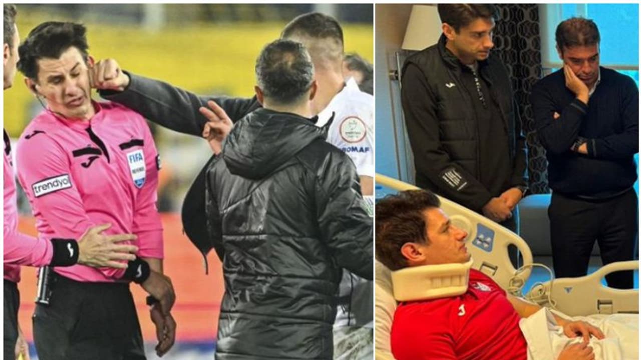 വിചിത്രമായ കാരണം; ടര്ക്കിഷ് ലീഗിനിടെ റഫറിയുടെ മുഖത്തടിച്ച് ക്ലബ് പ്രസിഡന്റ്! കടുത്ത നടപടിക്ക് സാധ്യത വീഡിയോ വിചിത്രമായ കാരണം; ടര്ക്കിഷ് ലീഗിനിടെ റഫറിയുടെ മുഖത്തടിച്ച് ക്ലബ് പ്രസിഡന്റ്! കടുത്ത നടപടിക്ക് സാധ്യത വീഡിയോ