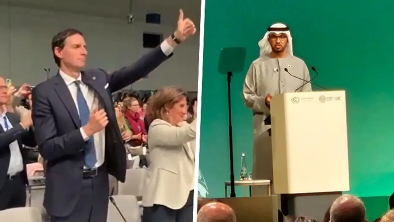 Massive standing ovation as COP28 approves historic deal on transition away from fossil fuels (WATCH)