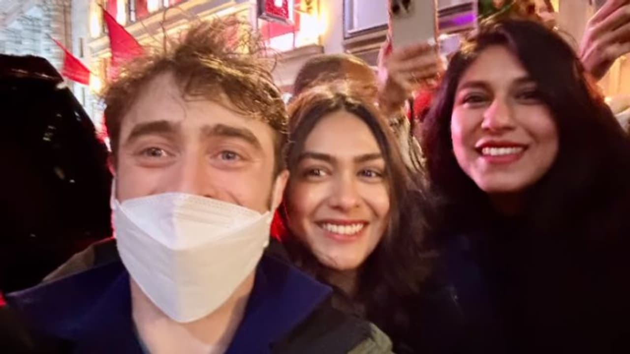 Mrunal Thakur's joyful fan moment as she gushes over surprise run in with 'Harry Potter' star Daniel Radcliffe