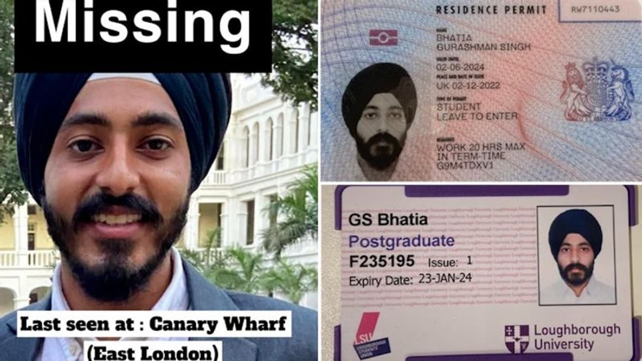 Indian student goes missing in London, BJP leader seeks S Jaishankar's help Indian student goes missing in London, BJP leader seeks S Jaishankar's help