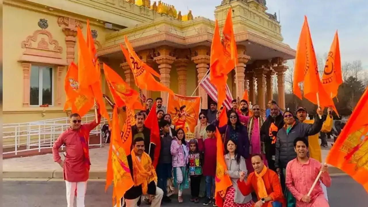 ರಾಮ ಮಂದಿರ ಉದ್ಘಾಟನೆ ಸಂಭ್ರಮ, ಅಮೆರಿಕದಲ್ಲಿ ಹಿಂದೂಗಳ ಬೃಹತ್ ರ್ಯಾಲಿ ! ರಾಮ ಮಂದಿರ ಉದ್ಘಾಟನೆ ಸಂಭ್ರಮ, ಅಮೆರಿಕದಲ್ಲಿ ಹಿಂದೂಗಳ ಬೃಹತ್ ರ್ಯಾಲಿ !