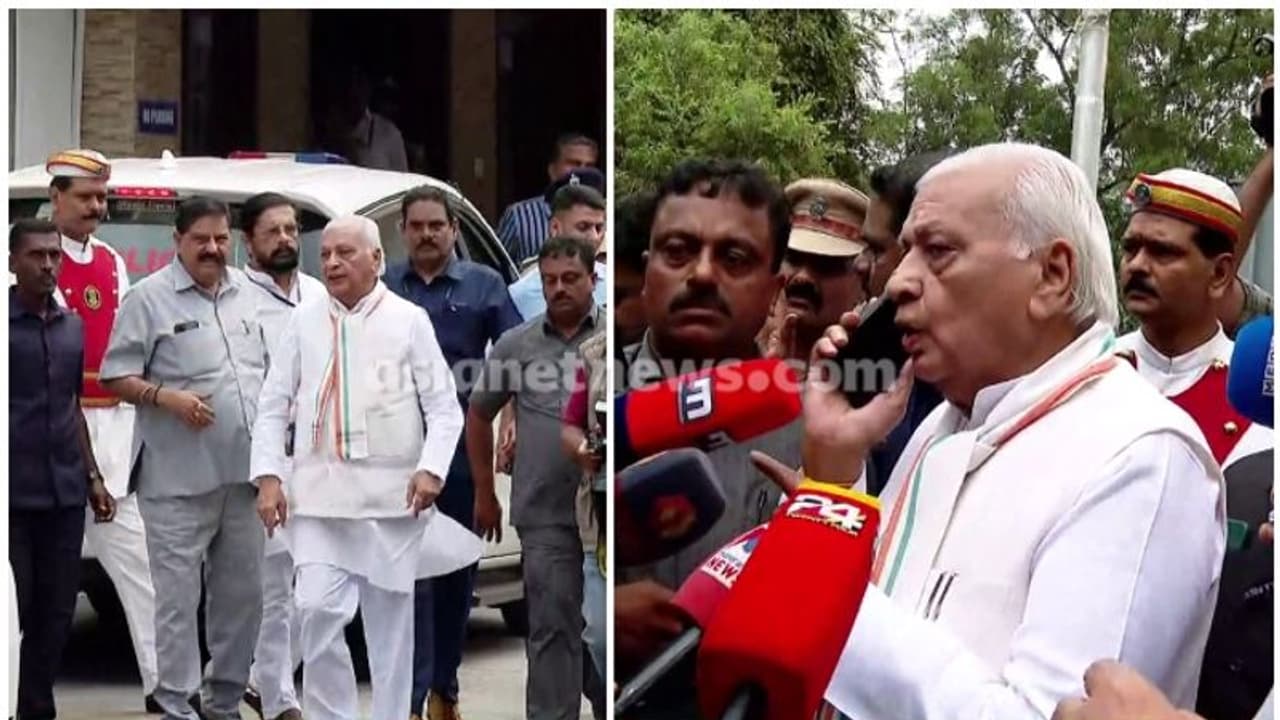 ക്യാമ്പസ് റോഡിലിറങ്ങി ഗവ‍ര്‍ണ‍ര്‍; എസ്എഫ്ഐ ബാനറുകൾ നീക്കാൻ പൊലീസിന് നിര്‍ദ്ദേശം; വിസിയോട് വിശദീകരണം തേടും 