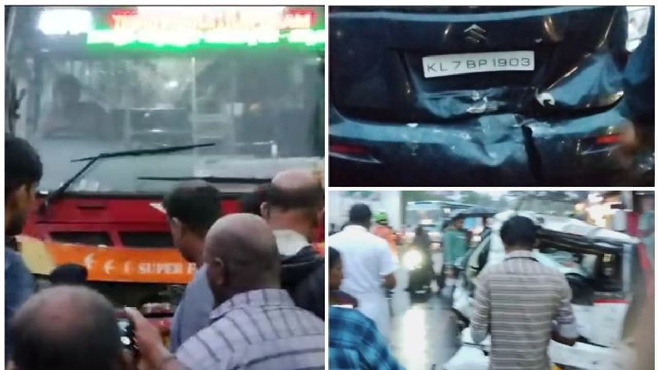 കെഎസ്ആർടിസി ഡ്രൈവർക്ക് തലകറക്കം, ബസ് നിയന്ത്രണം വിട്ട് 5 വാഹനങ്ങളിലിടിച്ചു; നിരവധിപ്പേര്ക്ക് പരിക്ക് കെഎസ്ആർടിസി ഡ്രൈവർക്ക് തലകറക്കം, ബസ് നിയന്ത്രണം വിട്ട് 5 വാഹനങ്ങളിലിടിച്ചു; നിരവധിപ്പേര്ക്ക് പരിക്ക്