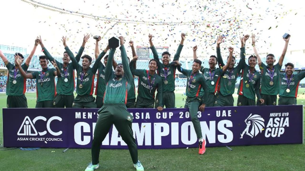 അണ്ടര്‍ 19 ഏഷ്യാ കപ്പ്: പാകിസ്ഥാനെ അട്ടിമറിച്ച വീര്യം മറന്ന് യുഎഇ; ബംഗ്ലാദേശിന് കൂറ്റന്‍ ജയം, കിരീടം