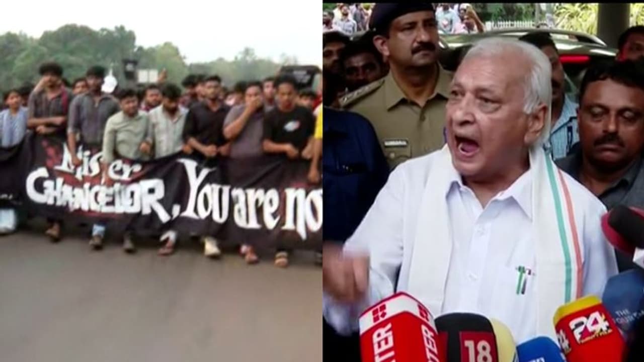 ദേശീയപാത ഉപരോധിച്ച് എസ്എഫ്ഐ; നേരത്തെ മടങ്ങി ഗവർണർ, വഴിയിൽ ഡിവൈഎഫ്ഐയുടെ കരിങ്കൊടി, സമരം വ്യാപിപ്പിക്കും