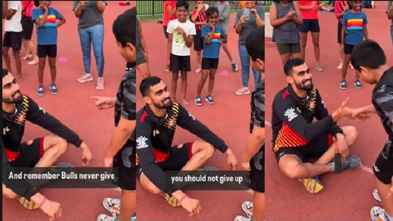 ಬೆಂಗಳೂರು ಬುಲ್ ಭರತ್ಗೆ ಪುಟ್ಟ ಬಾಲಕ ಹೇಗೆ ಹುರಿದುಂಬಿಸ್ತಿದ್ದಾನೆ ನೋಡಿ: ವೀಡಿಯೋ ಸಖತ್ ವೈರಲ್ ಬೆಂಗಳೂರು ಬುಲ್ ಭರತ್ಗೆ ಪುಟ್ಟ ಬಾಲಕ ಹೇಗೆ ಹುರಿದುಂಬಿಸ್ತಿದ್ದಾನೆ ನೋಡಿ: ವೀಡಿಯೋ ಸಖತ್ ವೈರಲ್