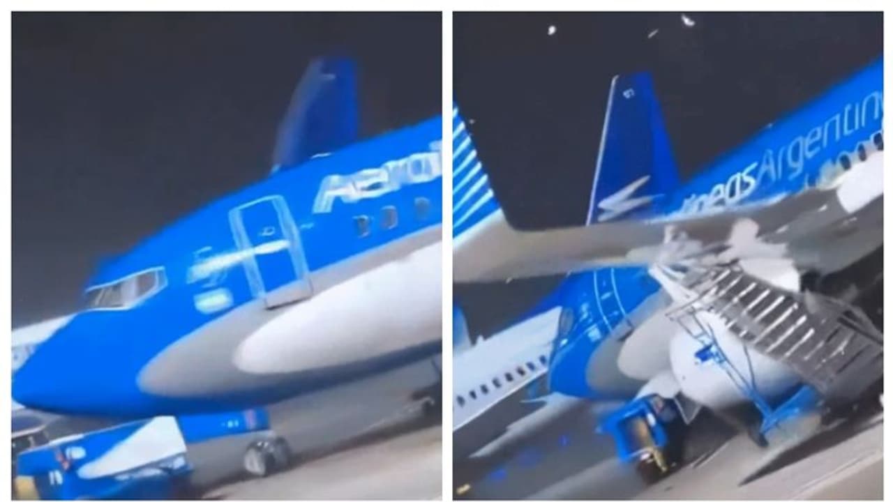 കൊടുങ്കാറ്റില് പെട്ട് നിര്ത്തിയിട്ട ബോയിംഗ് വിമാനം തെന്നി നീങ്ങി; ഞെട്ടിപ്പിക്കുന്ന വീഡിയോ ! കൊടുങ്കാറ്റില് പെട്ട് നിര്ത്തിയിട്ട ബോയിംഗ് വിമാനം തെന്നി നീങ്ങി; ഞെട്ടിപ്പിക്കുന്ന വീഡിയോ !