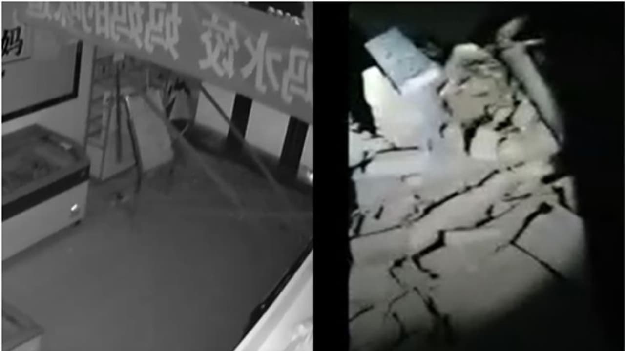 'ഭൂചലനം തുടങ്ങിയ ആ നിമിഷം, സിസിടിവി ദൃശ്യം പുറത്ത്'; കൊടുംതണുപ്പ് , ചൈനയിൽ രക്ഷാപ്രവർത്തനം ദുഷ്കരം