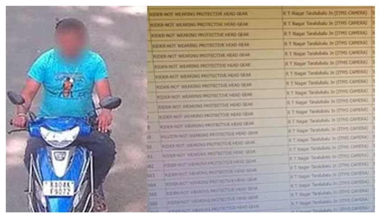 നോ ഹെൽമറ്റ്, റെഡ് ലൈറ്റിലും നിർത്തില്ല, 643 നിയമലംഘനങ്ങൾ, 3.24 ലക്ഷം രൂപ പിഴ; സ്കൂട്ടർ യാത്രികനെ തേടി പൊലീസ്! 