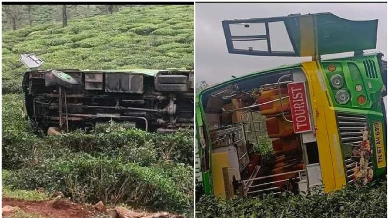 അയ്യപ്പ ഭക്തരുടെ ബസ് മറിഞ്ഞ് അപകടം; നിരവധി പേര്‍ക്ക് പരുക്ക്, ഒരാളുടെ നില ഗുരുതരം