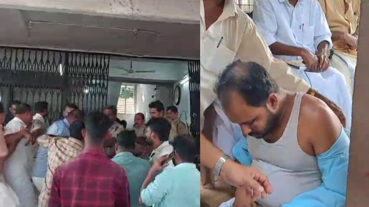പൊലീസ് സ്റ്റേഷനിൽ കയറിയും രക്ഷാപ്രവർത്തനം!കരുതൽ തടങ്കലിലാക്കിയ കോൺഗ്രസുകാരെ സിപിഎമ്മുകാര് മർദിച്ചു; പരാതി പൊലീസ് സ്റ്റേഷനിൽ കയറിയും രക്ഷാപ്രവർത്തനം!കരുതൽ തടങ്കലിലാക്കിയ കോൺഗ്രസുകാരെ സിപിഎമ്മുകാര് മർദിച്ചു; പരാതി
