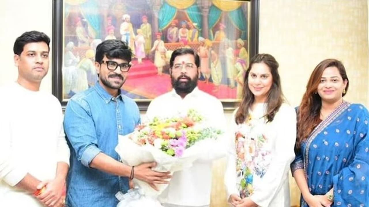 Ram Charan, Upasana Kamineni meet Maharashtra Chief Minister Eknath Shinde (Photos)
