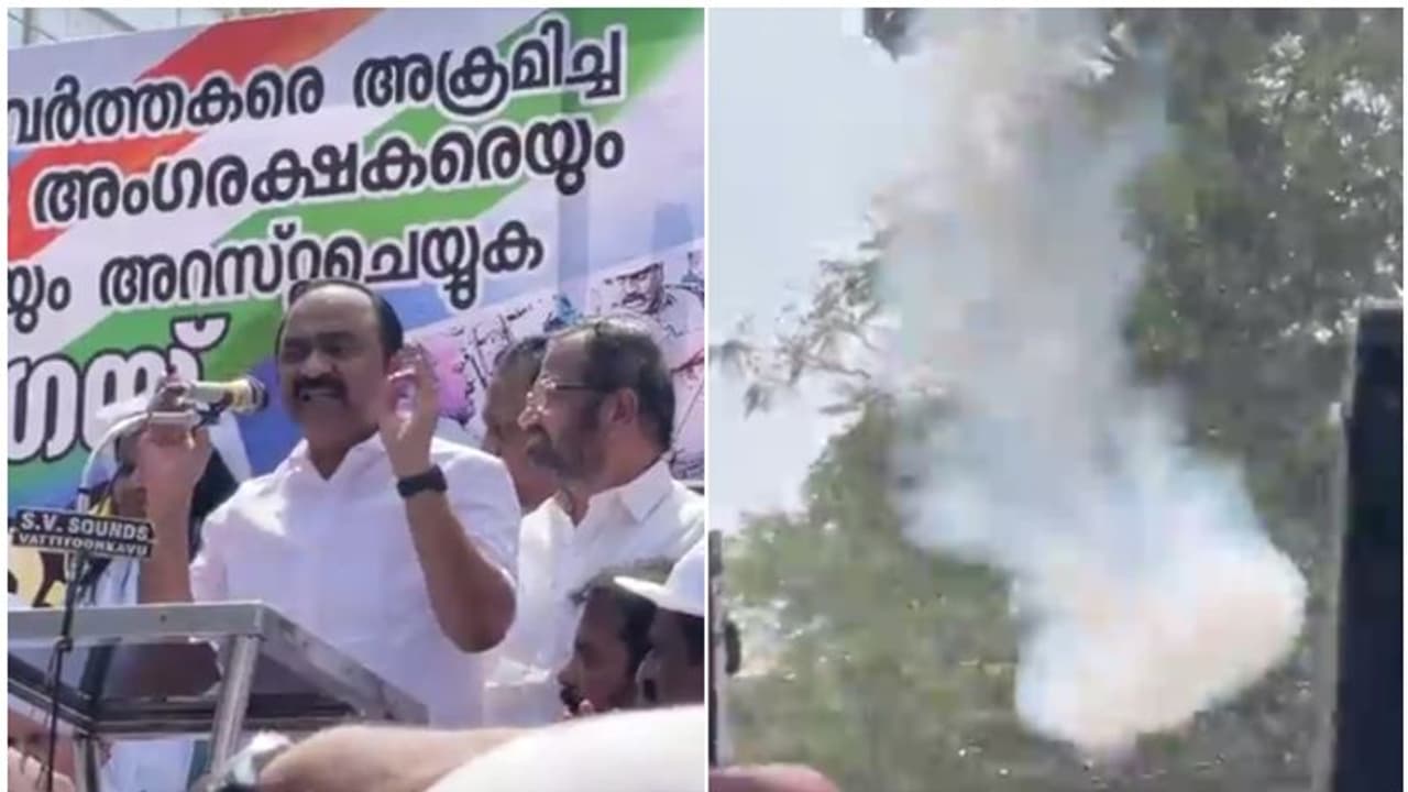 'സംസാരിക്കുമ്പോള്‍ വേദിയിലേക്ക് ടിയര്‍ ഗ്യാസും ജലപീരങ്കിയും, കിരാത നടപടി'; പിന്‍മാറില്ലെന്ന് സതീശന്‍