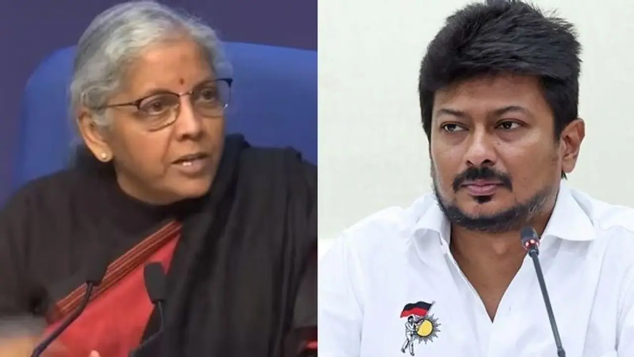 'ಯಾರಪ್ಪನ ಮನೆಯ ಹಣ ಕೇಳ್ತಿಲ್ಲ' ಎಂದ ಉದಯನಿಧಿ, ನಾಲಿಗೆಯ ಮೇಲೆ ಹಿಡಿತವಿರಲಿ, ಎಚ್ಚರಿಸಿದ ವಿತ್ತ ಸಚಿವೆ! 'ಯಾರಪ್ಪನ ಮನೆಯ ಹಣ ಕೇಳ್ತಿಲ್ಲ' ಎಂದ ಉದಯನಿಧಿ, ನಾಲಿಗೆಯ ಮೇಲೆ ಹಿಡಿತವಿರಲಿ, ಎಚ್ಚರಿಸಿದ ವಿತ್ತ ಸಚಿವೆ!