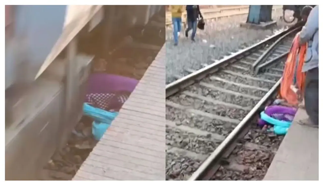 അത്ഭുതം ഈ രക്ഷപ്പെടൽ, പ്ലാറ്റ്ഫോമിൽ നിന്ന് ട്രാക്കിലേക്ക് വീണു, ട്രാക്കിൽ 2 കുട്ടികളെയും ചേർത്തുപിടിച്ച് അമ്മ അത്ഭുതം ഈ രക്ഷപ്പെടൽ, പ്ലാറ്റ്ഫോമിൽ നിന്ന് ട്രാക്കിലേക്ക് വീണു, ട്രാക്കിൽ 2 കുട്ടികളെയും ചേർത്തുപിടിച്ച് അമ്മ