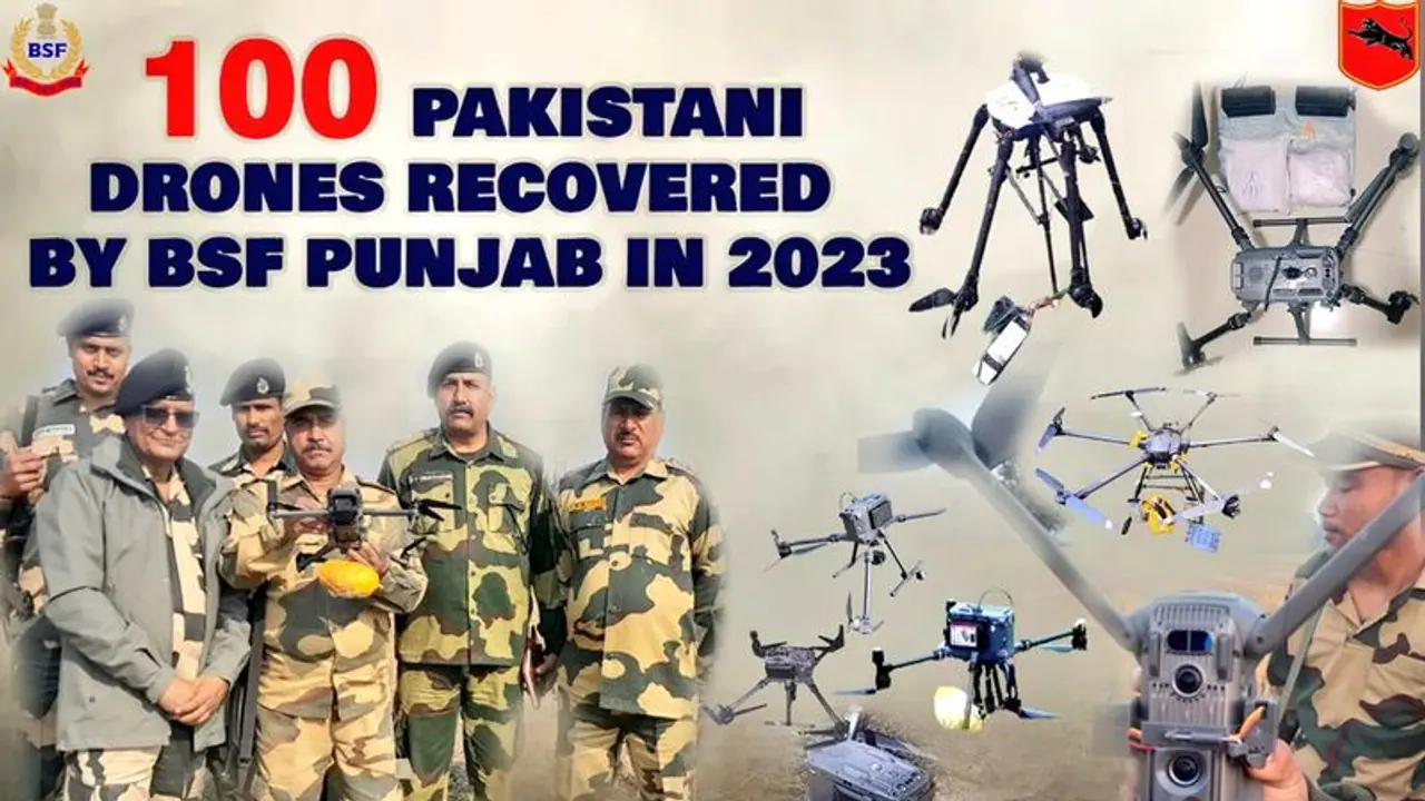100 Pakistani drones shot down by BSF in 2023; three pronged strategy for border security unveiled