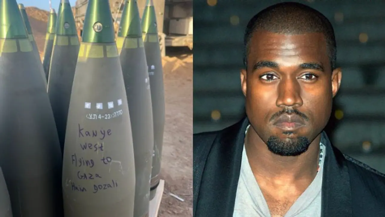 Kanye West along with other names written on Israel missiles, here's who took credit for the act Kanye West along with other names written on Israel missiles, here's who took credit for the act