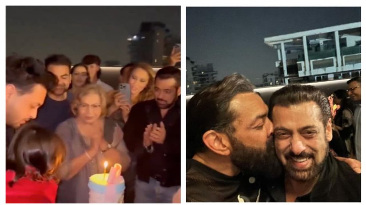 Video and Photos: Salman Khan celebrates his 58th birthday with family, friends; actor cuts cake with niece Video and Photos: Salman Khan celebrates his 58th birthday with family, friends; actor cuts cake with niece