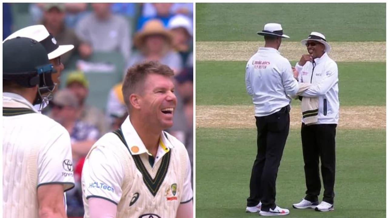 വിചിത്രവും രസകരവുമായ കാരണം! ഓസീസ് പാക് ടെസ്റ്റ് നിര്ത്തിവെച്ചു; ചിരിയടക്കാനാവാതെ വാര്ണറും അംപയര്മാരും വിചിത്രവും രസകരവുമായ കാരണം! ഓസീസ് പാക് ടെസ്റ്റ് നിര്ത്തിവെച്ചു; ചിരിയടക്കാനാവാതെ വാര്ണറും അംപയര്മാരും