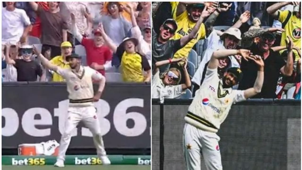 ഇതെന്താ മോഹിനിയാട്ടമോ? ഓസ്ട്രേലിയന് കാണികള്ക്കൊപ്പം നൃത്തംവച്ച് പാക് പേസര് ഹസന് അലി വൈറല് വീഡിയോ ഇതെന്താ മോഹിനിയാട്ടമോ? ഓസ്ട്രേലിയന് കാണികള്ക്കൊപ്പം നൃത്തംവച്ച് പാക് പേസര് ഹസന് അലി വൈറല് വീഡിയോ