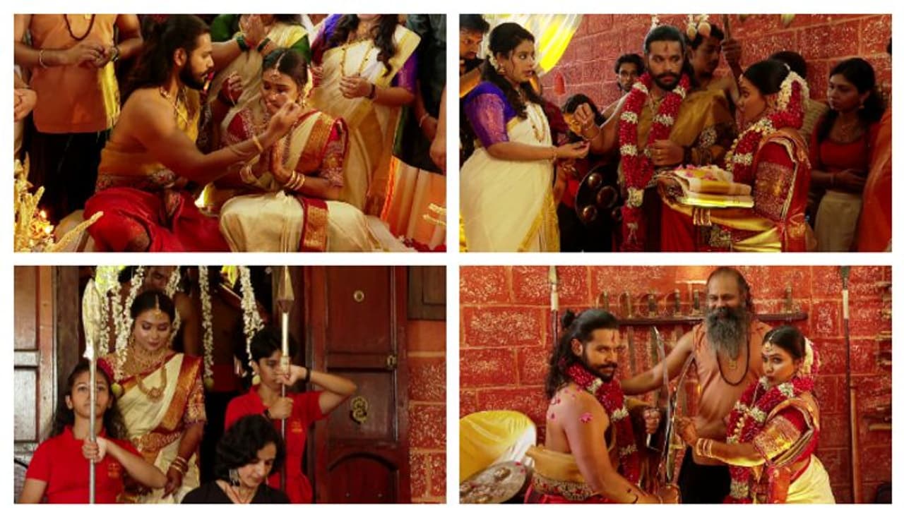 പൂച്ചെണ്ടിന് പകരം ഉടവാൾ, മണ്ഡപത്തിന് പകരം കളരിത്തറ; അഗസ്ത്യം കളരിയിൽ ഒരപൂർവ്വ കല്യാണം പൂച്ചെണ്ടിന് പകരം ഉടവാൾ, മണ്ഡപത്തിന് പകരം കളരിത്തറ; അഗസ്ത്യം കളരിയിൽ ഒരപൂർവ്വ കല്യാണം