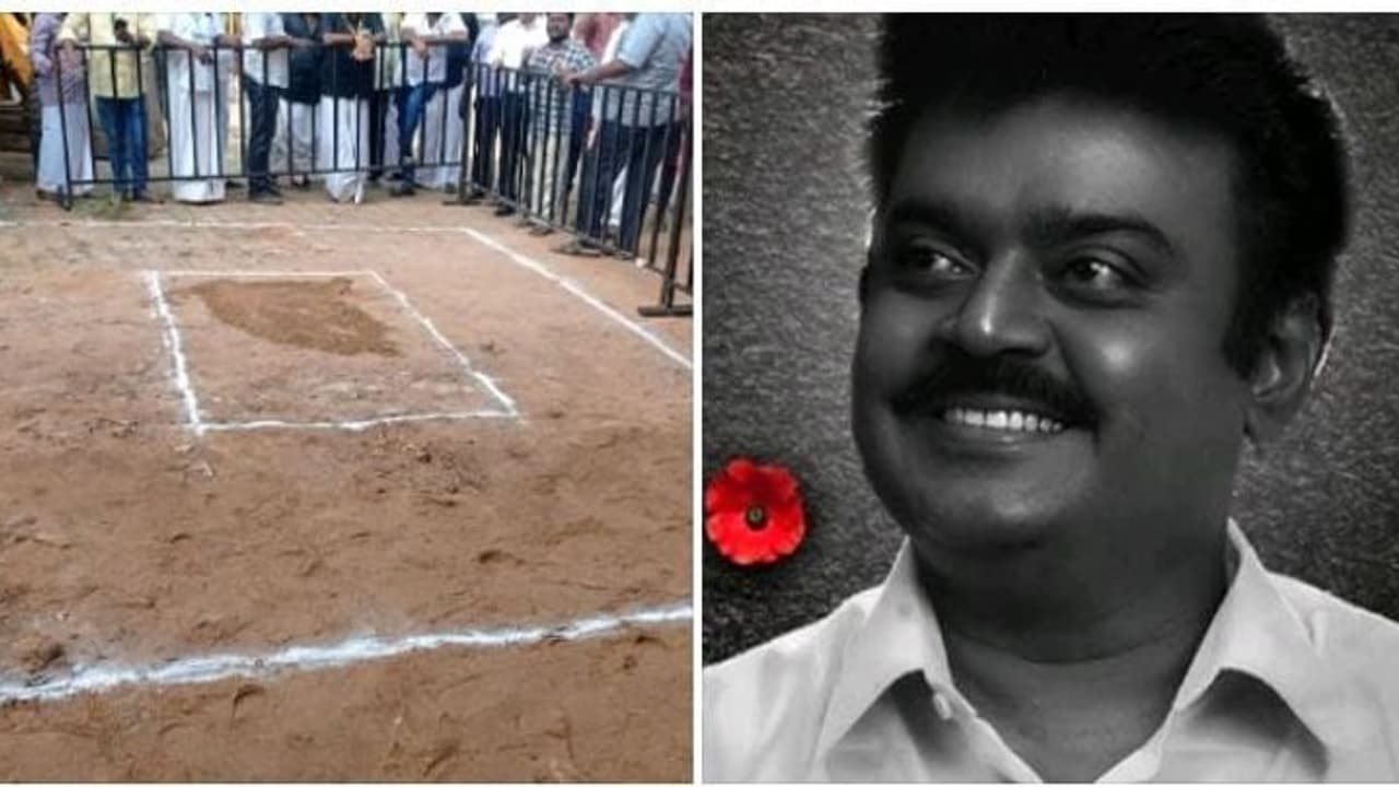 விஜயகாந்த் மறைவு..! அடக்கம் செய்ய தேர்வு செய்யப்பட்டது புதிய இடம் தேமுதிக அலுவலகத்தில் தொடங்கியது பணி விஜயகாந்த் மறைவு..! அடக்கம் செய்ய தேர்வு செய்யப்பட்டது புதிய இடம் தேமுதிக அலுவலகத்தில் தொடங்கியது பணி