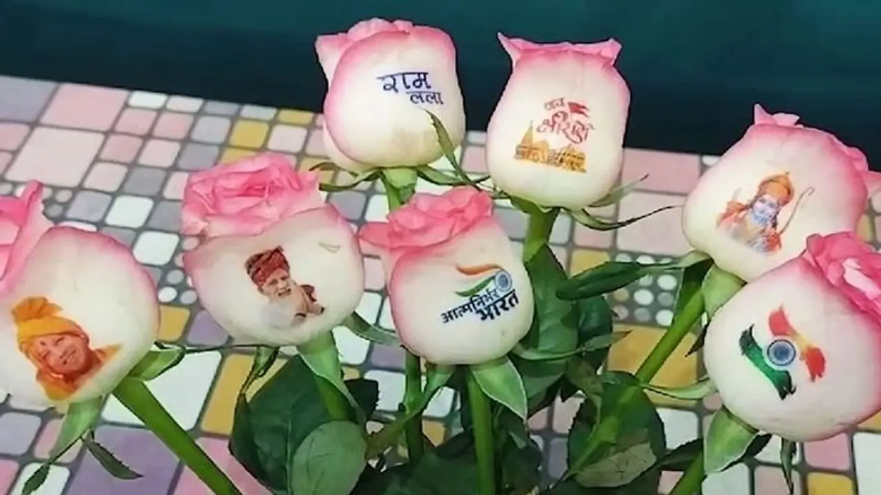 పూల రేకులపై అందమైన చిత్రాలు.. అయోధ్య ఆలయానికి కొత్త శోభ , ఈ కళాకారుడి పనితనానికి ఫిదా అవ్వాల్సిందే