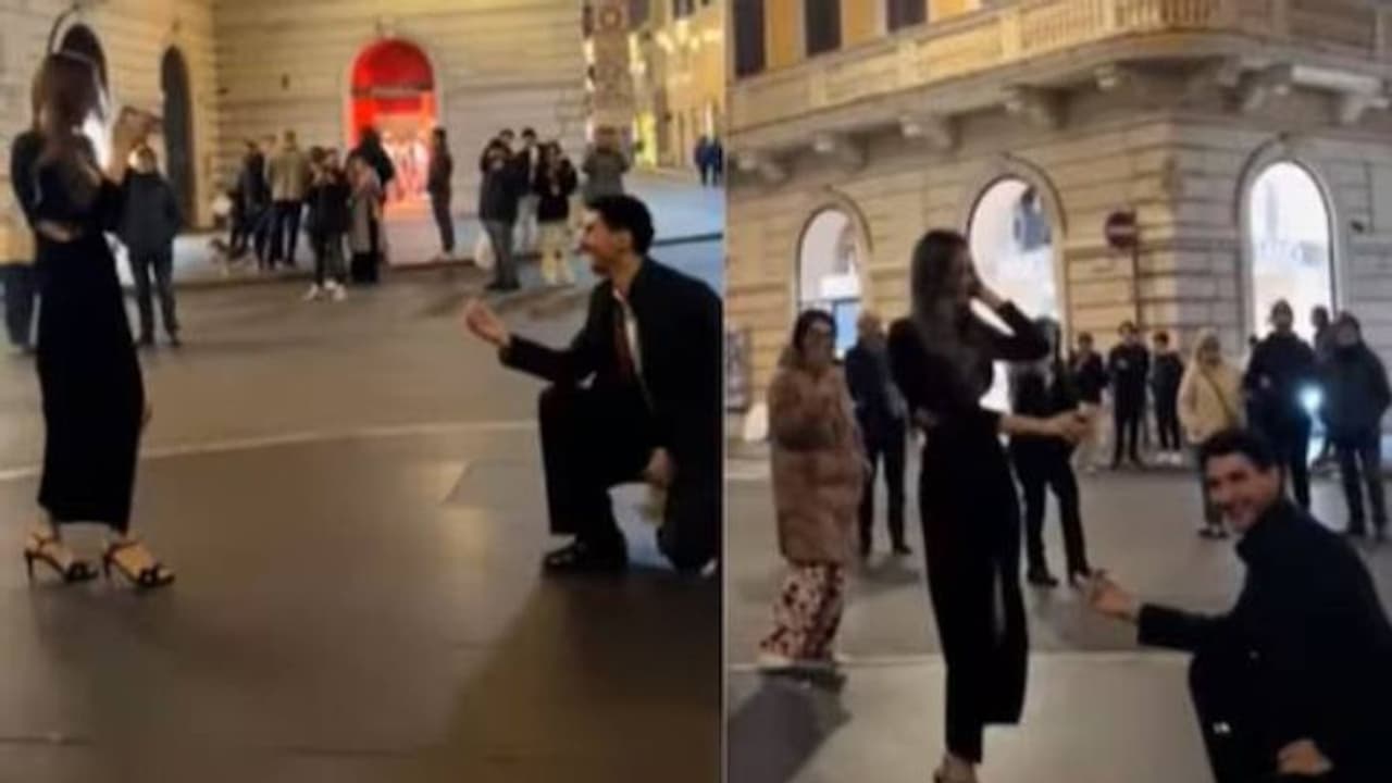 റോമില് കാമുകിയോട് ക്ലാസ്സ് വിവാഹാഭ്യർത്ഥന, മറുപടി കേട്ട് ചങ്കുതകർന്ന് യുവാവ്, വീഡിയോ വൻവൈറൽ റോമില് കാമുകിയോട് ക്ലാസ്സ് വിവാഹാഭ്യർത്ഥന, മറുപടി കേട്ട് ചങ്കുതകർന്ന് യുവാവ്, വീഡിയോ വൻവൈറൽ