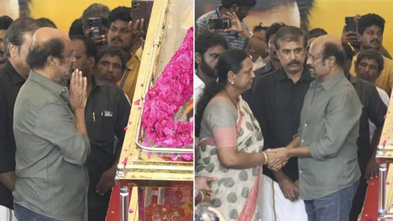 Watch: Rajinikanth pays visit to Vijayakanth's funeral, breaks down while mourning for DMDK chief Watch: Rajinikanth pays visit to Vijayakanth's funeral, breaks down while mourning for DMDK chief