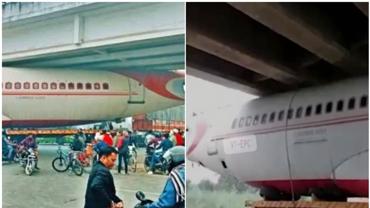 നടുറോഡിൽ മേല്പ്പാലത്തിന് താഴെ കുടുങ്ങിയതൊരു വിമാനം! ആകെ പെട്ട് പോയ അവസ്ഥ, വീഡിയോ പുറത്ത് നടുറോഡിൽ മേല്പ്പാലത്തിന് താഴെ കുടുങ്ങിയതൊരു വിമാനം! ആകെ പെട്ട് പോയ അവസ്ഥ, വീഡിയോ പുറത്ത്