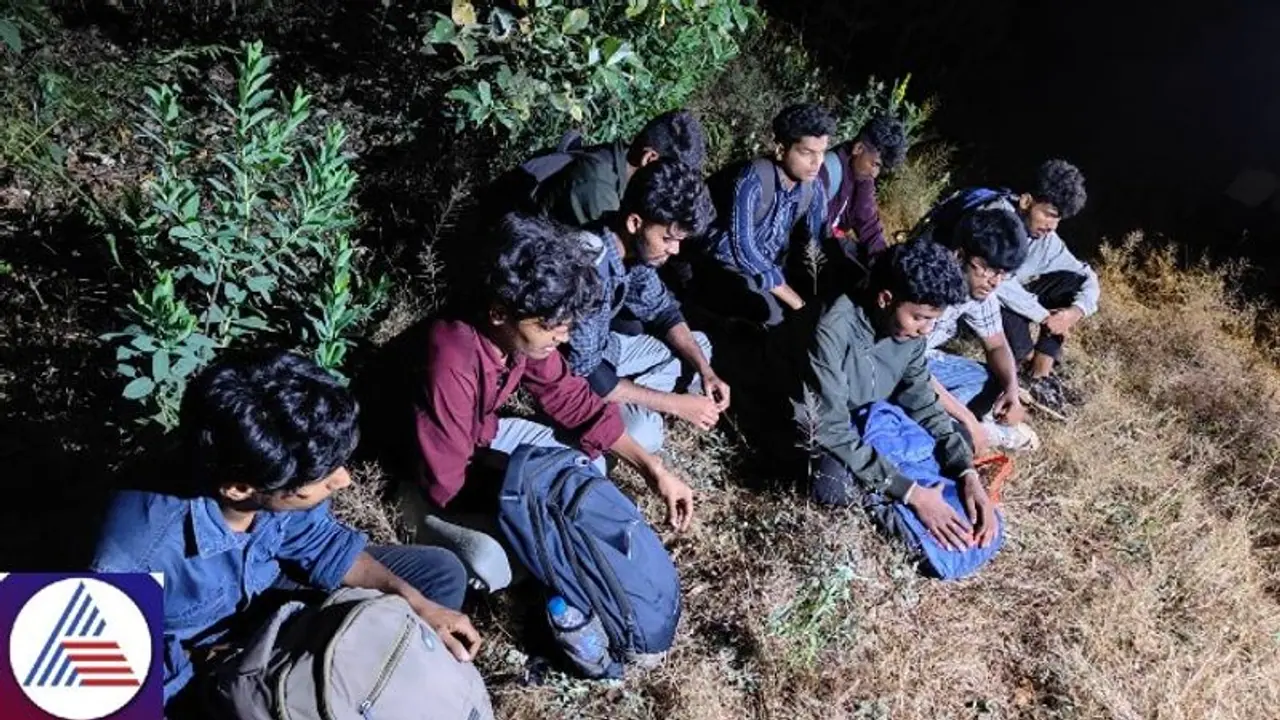 Belagavi: Forest officials rescue 9 GSS college students missing at Jalavane Falls on Karnataka Goa border