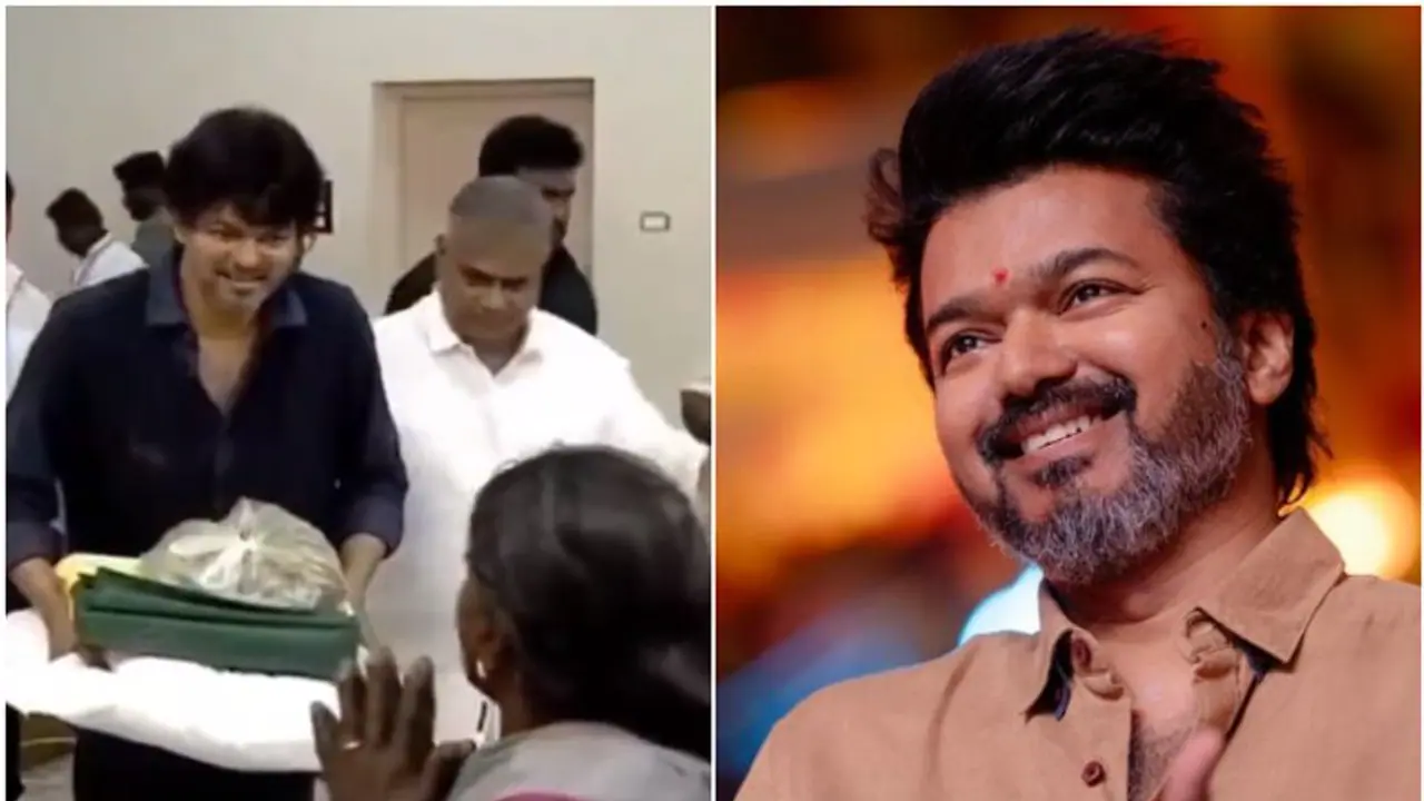 Watch: Thalapathy Vijay provide aid to flood victims in Tuticorin; fans praise his gesture Watch: Thalapathy Vijay provide aid to flood victims in Tuticorin; fans praise his gesture