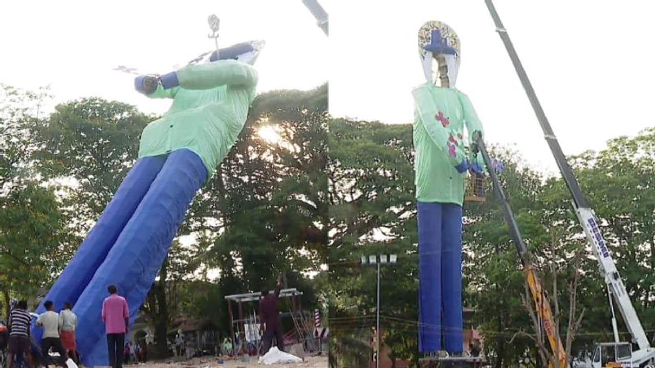 ആഘോഷരാവിലേക്ക് ഇനി മണിക്കൂറുക‌ൾ, ഫോർട്ട് കൊച്ചിയിൽ കൂറ്റൻ പാപ്പാഞ്ഞി ഉയർന്നു, ഗതാഗത നിയന്ത്രണവുമായി പൊലീസ്