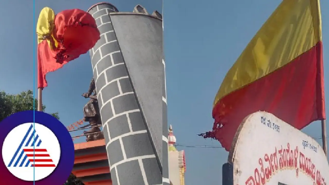 ಹೊಸವರ್ಷದ ಮೊದಲ ದಿನವೇ ಕನ್ನಡ ಧ್ವಜ ಸುಟ್ಟ ಕಿಡಿಗೇಡಿಗಳು!