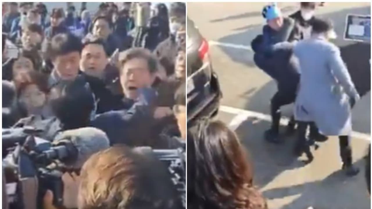 ഓട്ടോഗ്രാഫ് ചോദിച്ചെത്തി, കഴുത്തില്‍ കത്തി കൊണ്ട് കുത്തി; ദക്ഷിണ കൊറിയയില്‍ പ്രതിപക്ഷ നേതാവിന് നേരെ ആക്രമണം