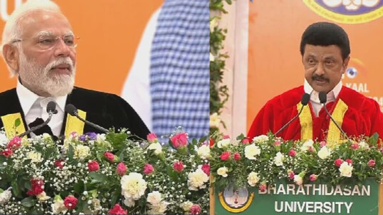 திராவிட மாடல் ஆட்சியென்றால் இதுதான்.. பிரதமர் மோடியை மேடையில் வைத்துக்கொண்டே முதல்வர் ஸ்டாலின் பேச்சு..! திராவிட மாடல் ஆட்சியென்றால் இதுதான்.. பிரதமர் மோடியை மேடையில் வைத்துக்கொண்டே முதல்வர் ஸ்டாலின் பேச்சு..!