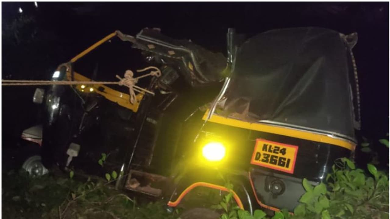 റോഡ് മുറിച്ച് കടന്നയാളെ രക്ഷിക്കുന്നതിനിടെ ഓട്ടോ നിയന്ത്രണം തെറ്റി മരത്തിലിടിച്ചു; മൂന്ന് പേർക്ക് പരിക്ക്