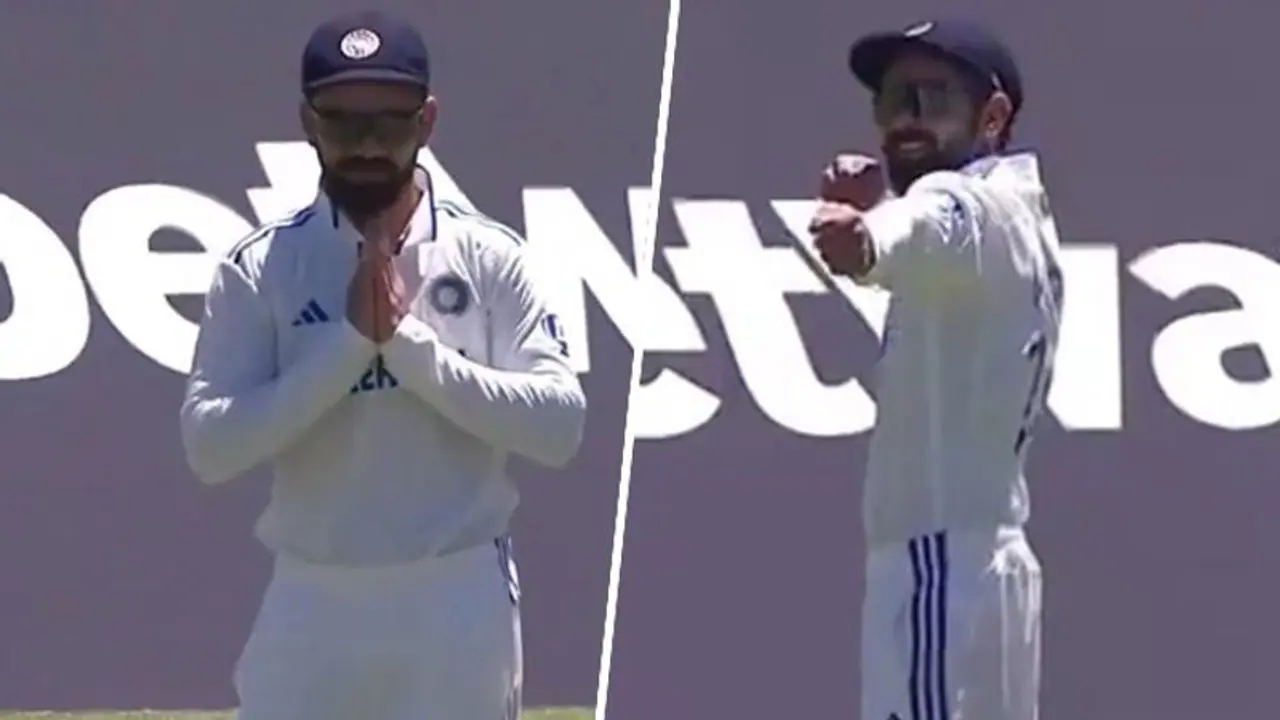 Viral Video: Virat Kohli vibes to 'Ram Siya Ram' in Cape Town with folded hands, archery gesture (WATCH) Viral Video: Virat Kohli vibes to 'Ram Siya Ram' in Cape Town with folded hands, archery gesture (WATCH)
