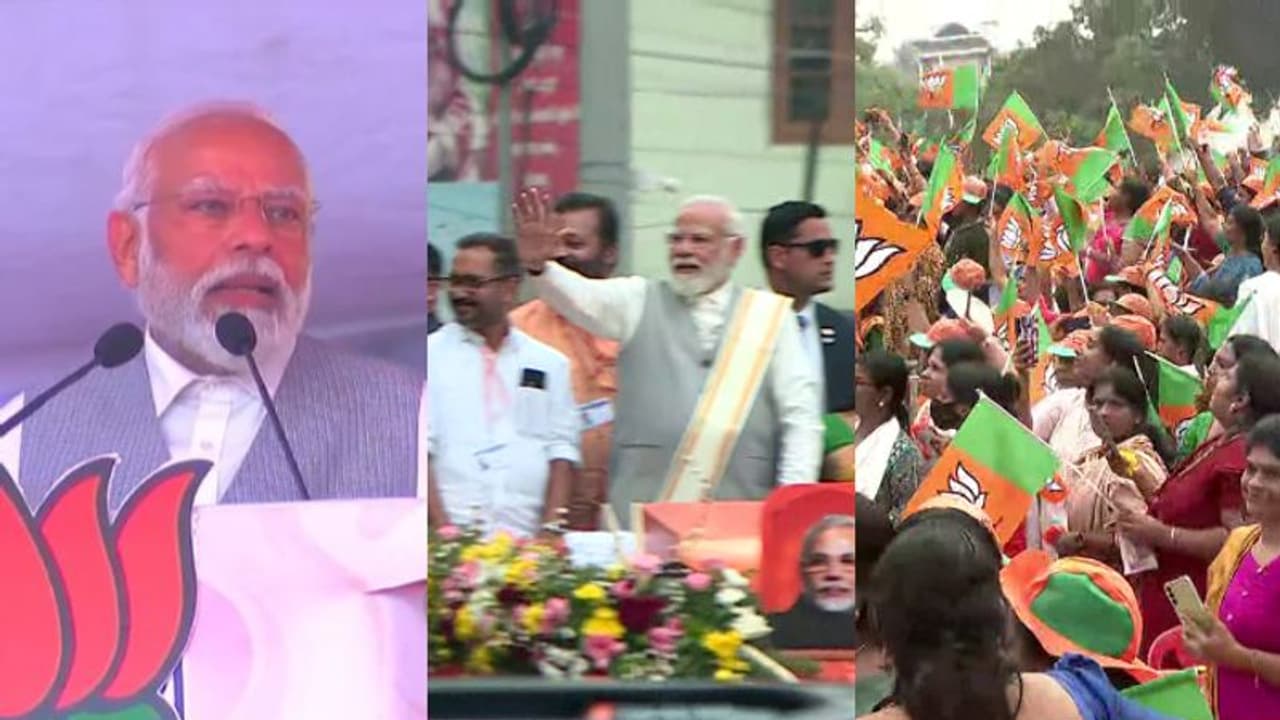 'കേരളത്തിലെ അമ്മമാരെ, സഹോദരിമാരെ' തുടക്കം മലയാളത്തിൽ; തൃശൂരിൽ നിന്നുയരുന്നത് പുതിയ കേരള സന്ദേശമെന്ന് മോദി