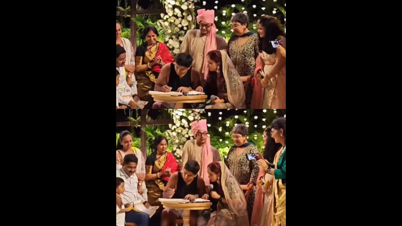 ಚಡ್ಡಿ ಬನಿಯನ್ನಲ್ಲಿ ಆಮೀರ್ ಪುತ್ರಿಯನ್ನು ವಿವಾಹವಾದ ನೂಪುರ್! ಚಡ್ಡಿ ಬನಿಯನ್ನಲ್ಲಿ ಆಮೀರ್ ಪುತ್ರಿಯನ್ನು ವಿವಾಹವಾದ ನೂಪುರ್!