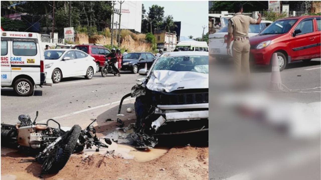 അമിതവേഗതയിലെത്തിയ ബൈക്ക് കാറിലേക്ക് ഇടിച്ചുകയറി; യുവാവ് മരിച്ചു, ഒരാള്ക്ക് ഗുരുതര പരിക്ക് അമിതവേഗതയിലെത്തിയ ബൈക്ക് കാറിലേക്ക് ഇടിച്ചുകയറി; യുവാവ് മരിച്ചു, ഒരാള്ക്ക് ഗുരുതര പരിക്ക്