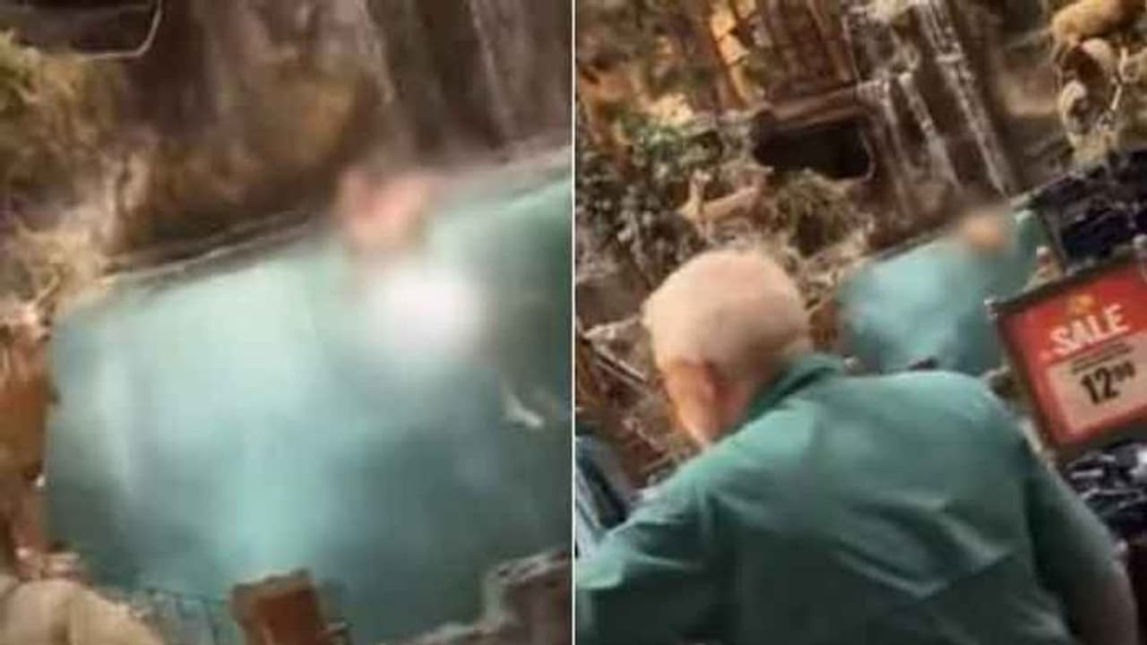 തിരക്കേറിയ കടയിലെ വമ്പന്‍ അക്വേറിയത്തിലേക്ക് നഗ്നനായി ചാടി 42കാരന്‍, കയ്യോടെ പൊക്കി അകത്താക്കി പൊലീസ്