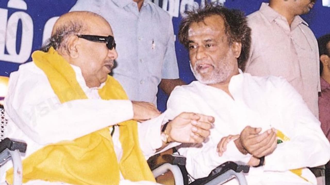 குளிர் காய்ச்சலா?.. சூரியன் பக்கத்தில் உக்காருங்கள்.. கலைஞருடனான மலரும் நினைவுகள் மனம் திறந்த ரஜினிகாந்த்! குளிர் காய்ச்சலா?.. சூரியன் பக்கத்தில் உக்காருங்கள்.. கலைஞருடனான மலரும் நினைவுகள் மனம் திறந்த ரஜினிகாந்த்!